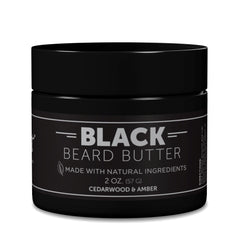 Beurre pour barbe noir 2oz de Detroit Grooming Co, hydrate durablement la barbe.