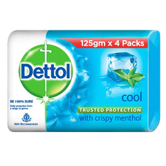 Savon Dettol Cool en 4 barres, protection quotidienne contre les germes.