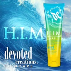 Devoted Creations HIM Surf, lotion bronzante, application facile pour bronzage durable.