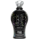 Devoted Creations Velvet Noir, bouteille de bronzant noir, couleur naturelle potentielle et fini mat.