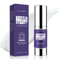 Devyonder dark spot corrector bottle close-up showing targeted tone improvement