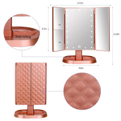 Miroir deweisn avec grossissement 3x pour les détails du maquillage