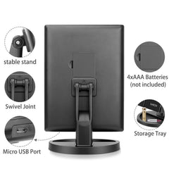 Deweisn miroir vanité capteur tactile allume les LED et ajuste l’éclairage.