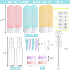 DEWSENSI pots voyage 10ml, petits pots sûrs pour crèmes et démaquillants.