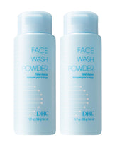 DHC Face Wash Powder duo en emballage pratique, idéal pour le voyage.