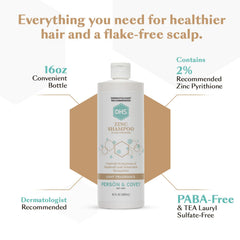 DHS Zinc Shampoo, appliqué sur le cuir chevelu, apaise et laisse cheveux propres.