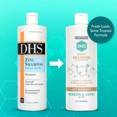 DHS Zinc Shampoo, mousse crémeuse prête à l’emploi pour cheveux propres et doux.