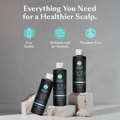 Mousse dense du Shampoing T Gel DHS prête à envelopper les cheveux.