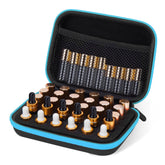 DHXYZZB étui EVA bleu avec 30 emplacements pour huiles essentielles et flacons