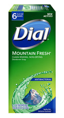Dial savon en barre antibactérien au parfum frais des montagnes.