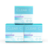 Lingettes Clear C Diamond Wipes en emballage triple-boîtes, pratique pour le voyage.