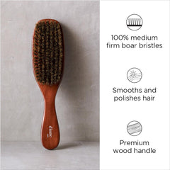 Brosse Diane à poils de sanglier pour démêlage quotidien sans tiraillement.
