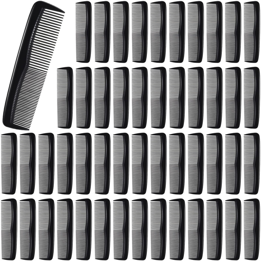 Peigne Didaey poche noir 50 pièces, pratique en déplacement pour cheveux et barbe.