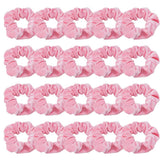 Didder élastiques velours rose, ensemble de 20, maintien doux pour cheveux sensibles.