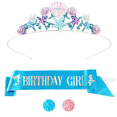 Didder ceinture sirène imprimée scintillante idéale pour fête sur le thème mer