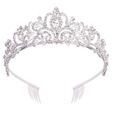 Didder Tiare cristal argent étincelante pour une apparence de mariée ou de soirée.