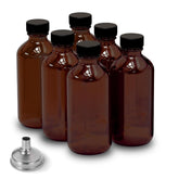 Diditime bouteilles ambrées 2 onces en verre rond, protection UV pour extraits.