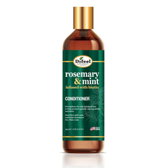 Difeel conditionneur romarin-menthe – bouteille élégante prête à revitaliser les cheveux.