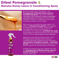 Difeel grenade et miel de Manuka – texture légère qui n’alourdit pas les cheveux.