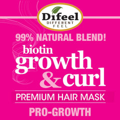 Application du masque Difeel sur cheveux bouclés.