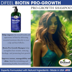 Difeel Pro-Croissance Biotine Shampoo lavage-cheveux: nettoyant en profondeur pour cheveux fins.