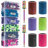 Bandes de sablage Difenni 80 grain pour ongles, finition douce et rapide.