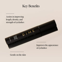 Applicateur-brosse du sérum DIME pour une application précise sur les cils.