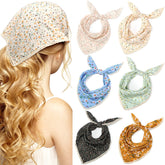 Dingion bandana floral pour cheveux, accessoire polyvalent et léger pour le quotidien.