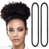 Dingion elastique-cheveux extralong noir 80 unité, idéal pour cheveux épais et volumineux.