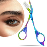 DINNAT ciseaux sourcils avec peigne pour tracé précis.