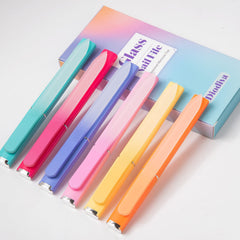 Etui portable Diodiva lime verre pour un rangement facile.