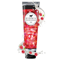 Crème Dionis Berry Sparkle: bouteille affichée, hydratation douce pour mains et corps.