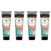 Dionis ensemble crèmes mains lait chèvre en 4 flacons voyage hydratants