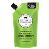 Dionis Lait-chevre Recharge poche hydratation durable pour peau sèche.