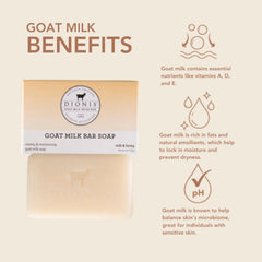 Dionis savon mains et corps – hydratation durable grâce au miel et au lait.