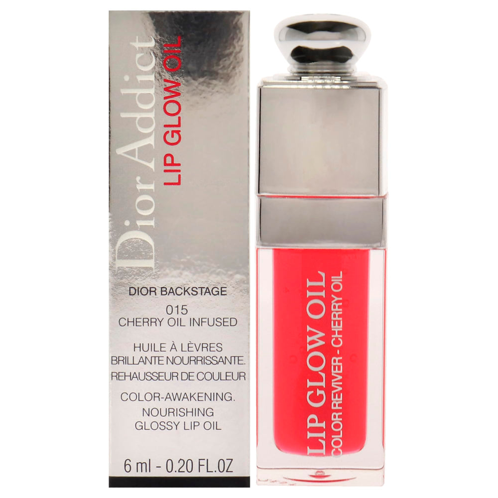 Dior Addict Lip Glow Oil 015 Cerise, bouteille lumineuse, nourrissante pour les lèvres