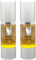 Sérum Distinction Firmalift dans sa bouteille montrant la texture légère pour le visage.