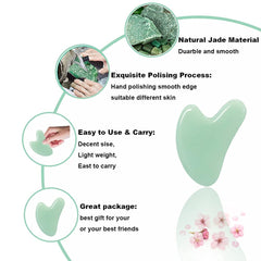Ditind Gua Sha – pierre de jade naturelle favorisant l’élasticité et l’oxygénation cutanée