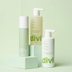 Ensemble Divi pour cheveux fins, volume et facilité de gestion.
