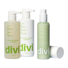 Divi shampoo volumisant en bouteille pour cheveux fins, boost de volume.