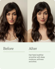 Divi shampooing hydratant, étiquette montrant algues et thé vert pour nourrir les cheveux.