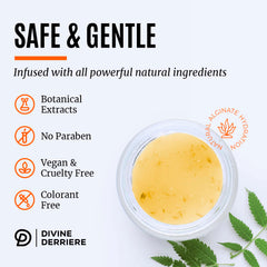 Divine Derriere – application du masque hydrogel sur visage et zone intime