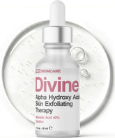 Divine Derriere Sérum Mandelique amande clair: bouteille visible, peau plus nette.