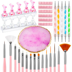Diycico ensemble-outils-art-ongles-24pcs, kit polyvalent pour créations d’ongles à domicile.