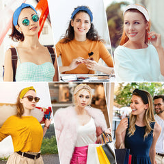 Bandeau DiyJibb rose avec noeud, accessoire tendance pour toutes les occasions.
