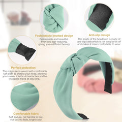 DiyJibb bandeau noeud vert, confort durable pour maquillage rapide