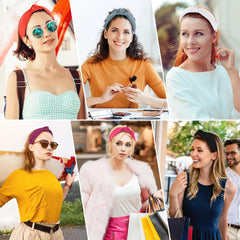 DiyJibb bandeau torsadé bleu ciel, idéal pour cheveux longs.