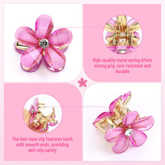 Dizila pince fleur mini cristal bleu, parfait pour ajouter une couleur vive et sécuriser les mèches