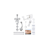 DJCIW kit piercing nombril en acier 316L, pratique pour débutants et professionnels.