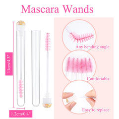 Brosse cils Dming couleur blanche, idéale pour nettoyer les extensions.